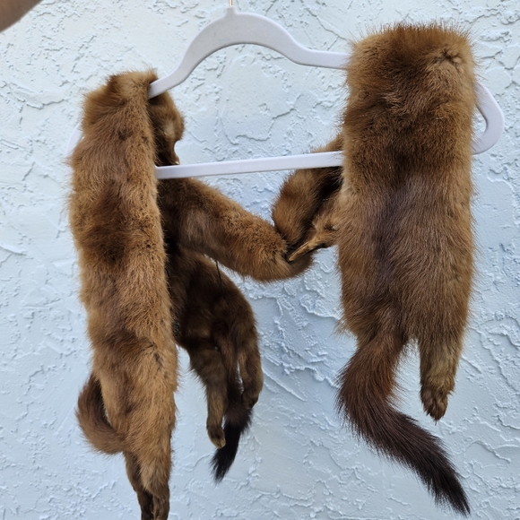 Vintage 1940s mink stole 4 pelts - Picture 2 of 6